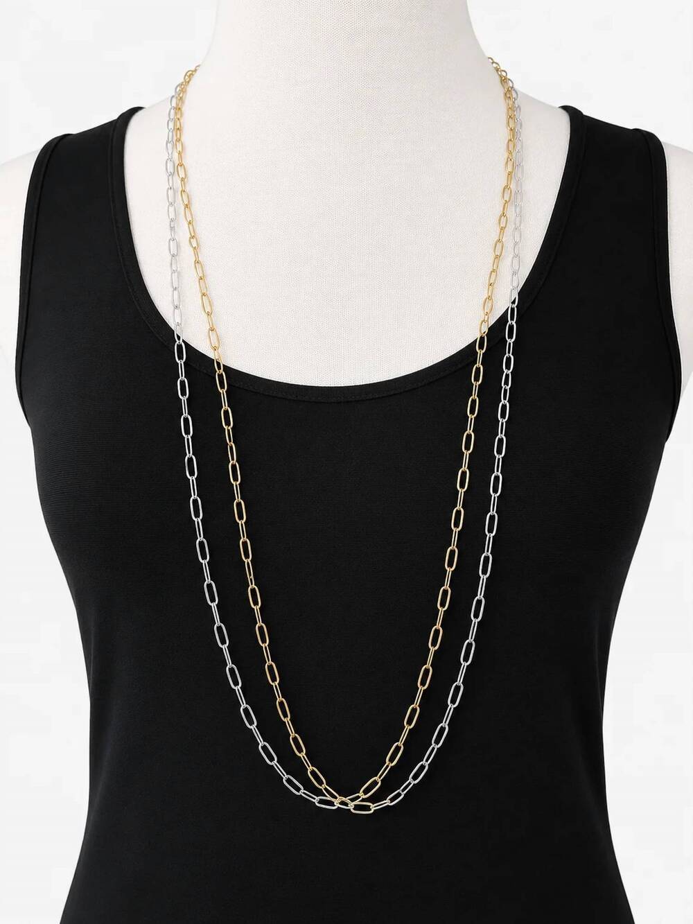 NEW NO WHINING DESIGNING women's paperclip chain necklace in silver